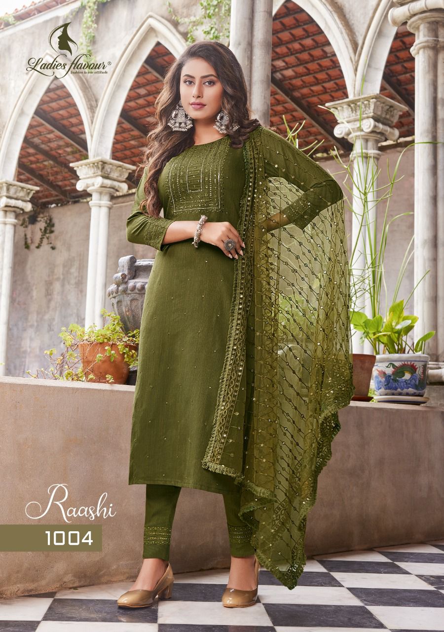 Ladies Flavour Raashi Festive Wear Wholesale Readymade Salwar Suit Catalog